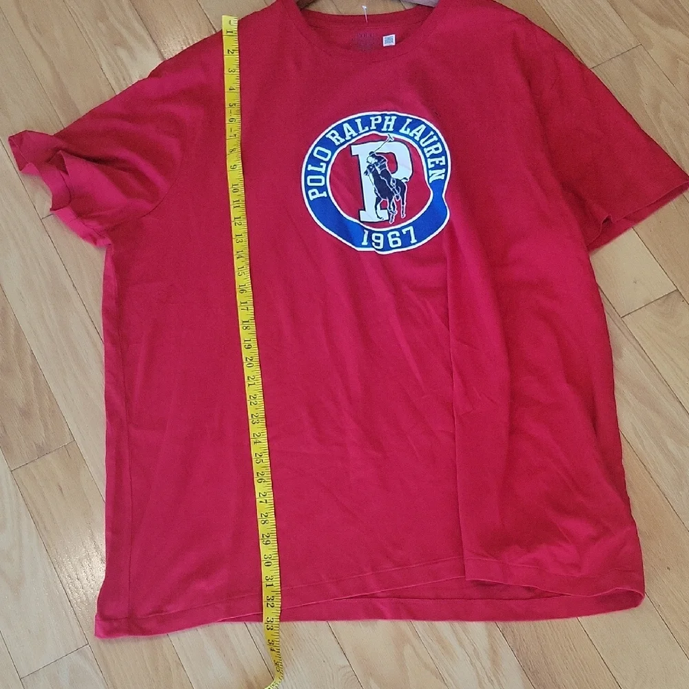 Polo by Ralph Lauren Circle Logo And Signature Pony Red Tee Shirt